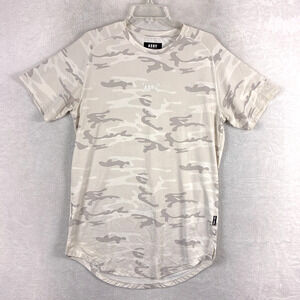 ASRV Shirt Mens M White Gray Camo Silver Lite Performance Stretch Gym DSG-0614